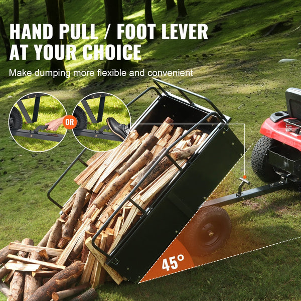 Tow Trailer Cart for Cub Cadet Ride On Lawn Mower