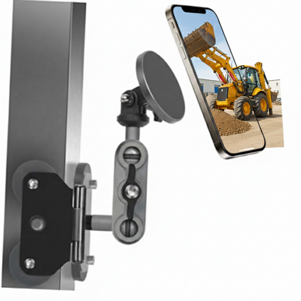 100lb Magnetic Phone Mount for Caterpillar Backhoe - Heavy Duty Phone Mount Holder
