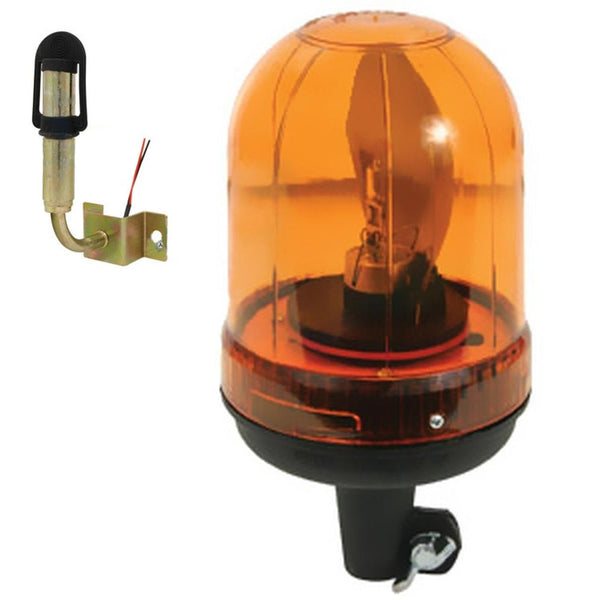 John Deere 3025e Compatible Warning Beacon Light and Bracket