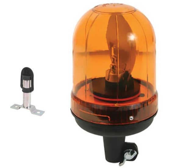 John Deere 3025e Compatible Warning Beacon Light and Bracket