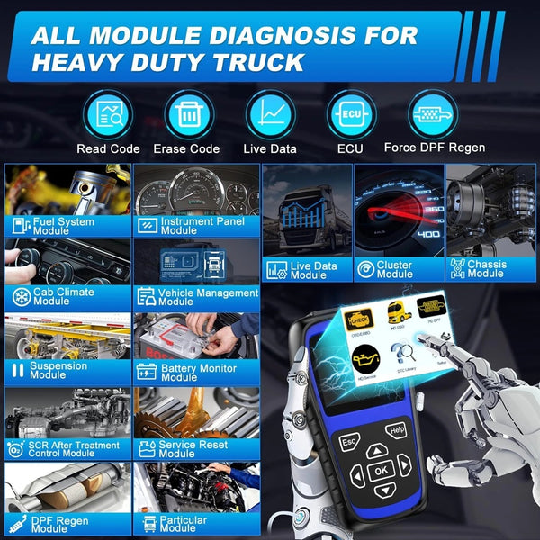 DPF REGEN & DERATE BYPASS: Bi-Directional Diagnostic Tool for Truck Aftertreatment Limp Mode (SCR/DEF/DPF)