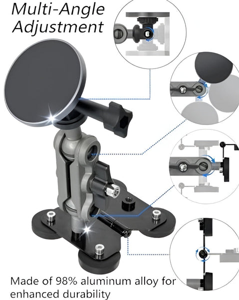 100lb Magnetic Phone Mount for JCB Skid Steer - Heavy Duty Phone Mount Holder