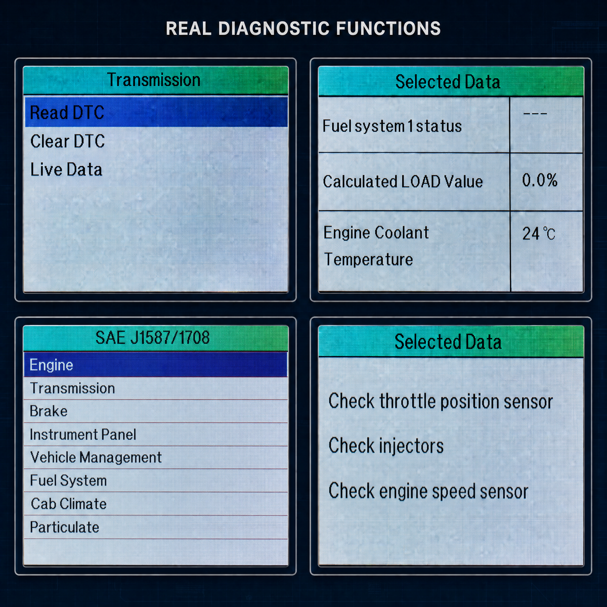 Diagnostic Scanner Fault Code Reader for Freightliner Truck