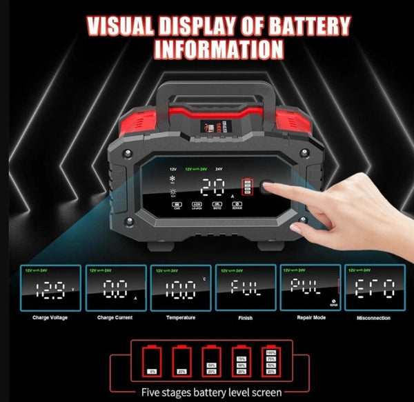 12V/24V Battery Jump Starter Charger & Maintainer for Ford Tractor