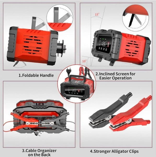 12V/24V Battery Jump Starter Charger & Maintainer for Claas Tractor