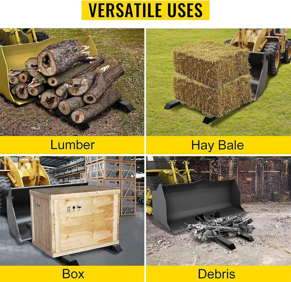 New Holland Workmaster 35S Compatible Tractor Clamp-on Pallet Bucket Forks