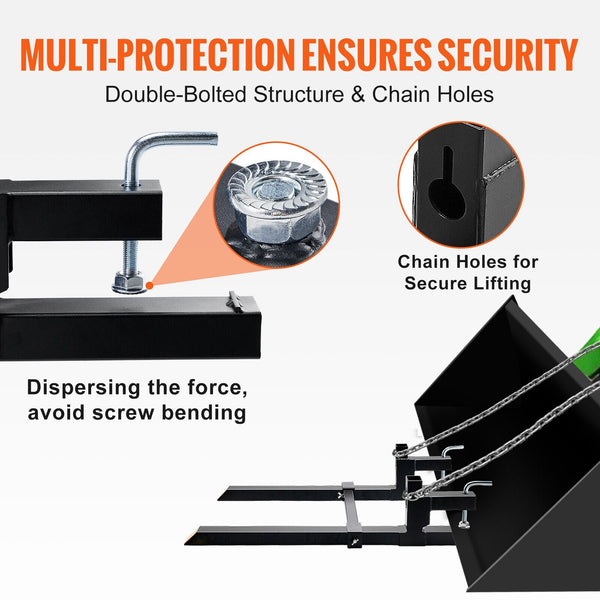 Case IH Farmall 95A Compatible Tractor Clamp-on Pallet Bucket Forks