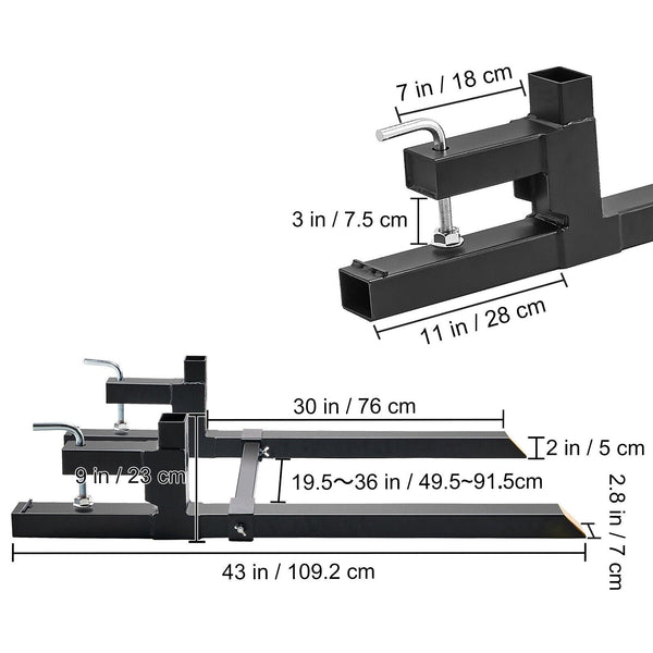 Clamp-on Pallet Bucket Forks for Mahindra Tractor