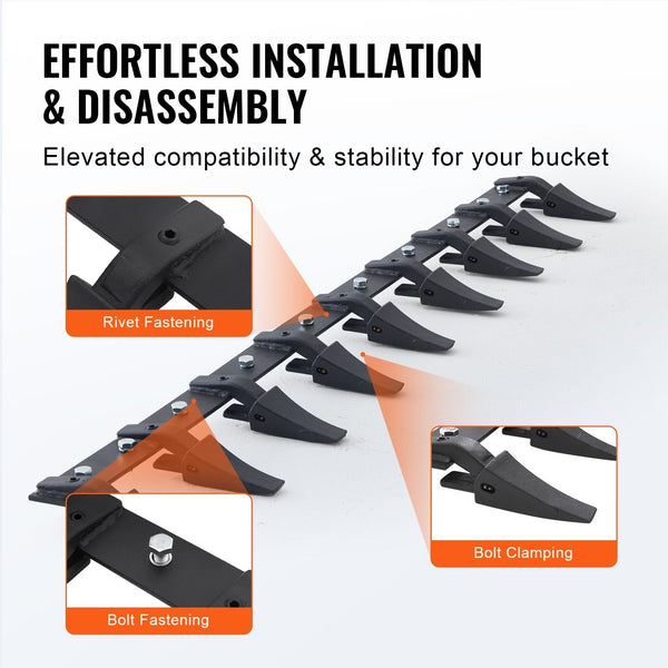 Bucket Tooth Bar for LS Tractor - No Drilling Required