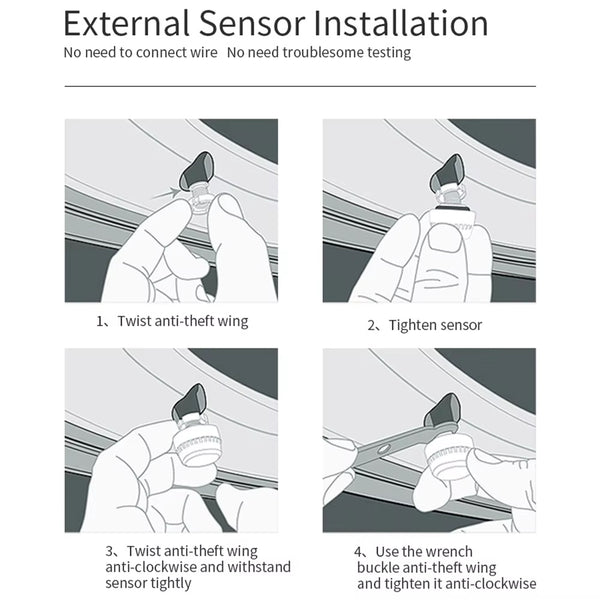 LCD Tire Pressure Monitoring System (TPMS) for Freightliner Truck & Trailer