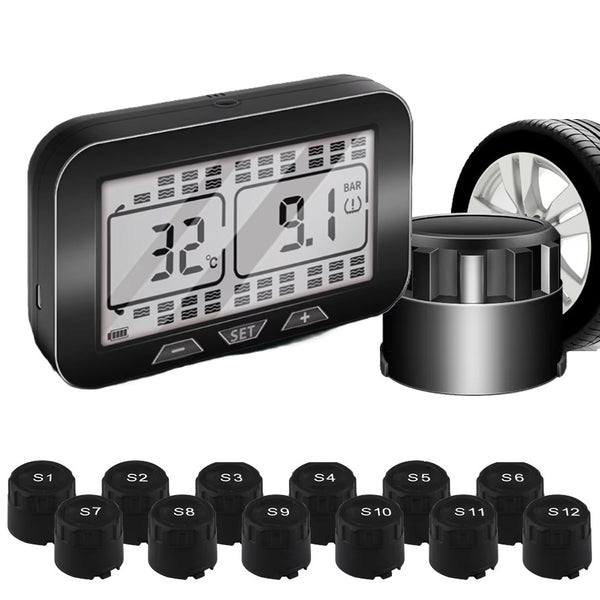 LCD Tire Pressure Monitoring System (TPMS) for Freightliner Truck & Trailer