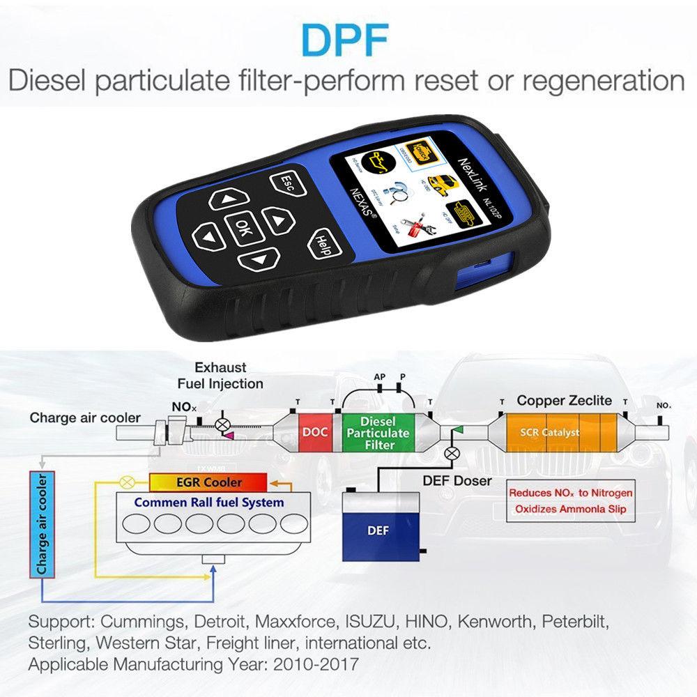 NexLink NL102PLUS Heavy Duty Truck Scan Tool With DPF & Service Reset NexLink NL102PLUS Heavy Duty Truck Scan Tool With DPF & Service Reset