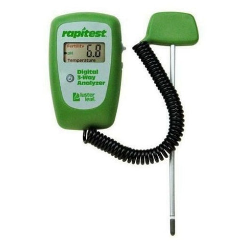 Portable 3-Way Soil Analyzer/Meter - pH levels, Temperature and Soil Fertility